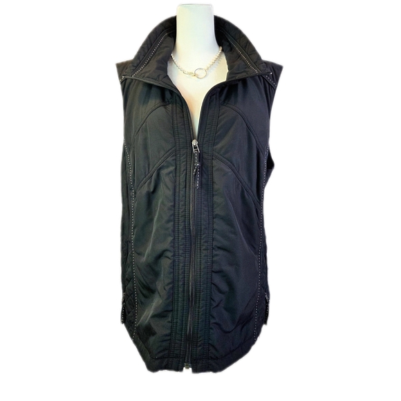 Coldwater Creek Jackets & Blazers - Coldwater Creek Black Zip-Up Vest